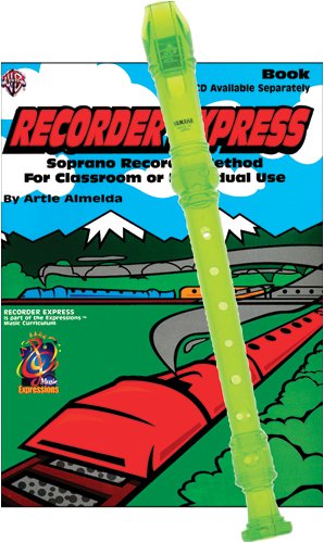 Recorder Pack: Yamaha Green Soprano Recorder with Recorder Express Book