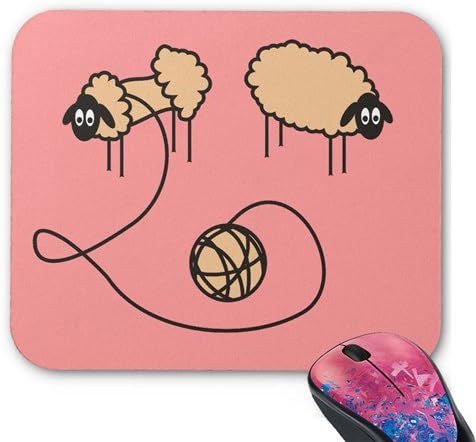 Funny Sheep Personalized Rectangle Mouse Pad Oblong Gaming Mousepad Office Accessory And Gift In 9.25x7.25 Inch