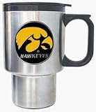 Iowa Hawkeyes (Round Logo) Stainless Steel Travel Mug