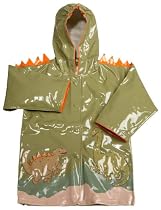 Kidorable Toddler/Little Kid Dinosaur Rain Coat,Green,6-6X Little Kid