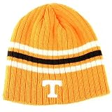 Tennessee Volunteers 3-Stripe Ribbed Knit Beanie
