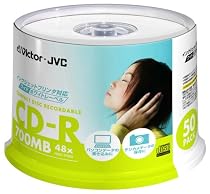 Victor データ用CD-R 700MB ホワイトプリンタブル 50枚 CD-R80SPF50