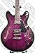OE30 Purple Burst Oscar Schmidt Semi-Hollow Body Electric Guitar by Washburn, Ebony, Grover Tuners