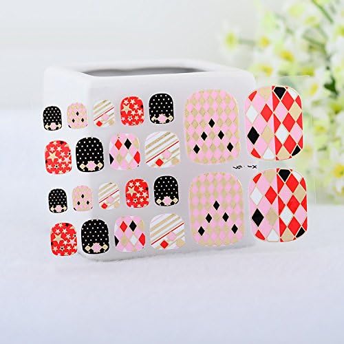 Nicedeco 22 PCS 3D nail sticker Toenail sticker BE-NS-0400 nail tattoo Peel &amp; Stick Face/Fingernail Tattoos Toe Tattoo Toe sticker