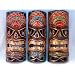 Set of 3 12" Antique Tiki Masks New
