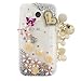 Ancerson Golden White Rose Red Orange Pink Rose Daisy Blossom I Love You Wooden Love Heart Eiffel Tower Lace Pearls Tassel Butterfly 3D Handmade Luxury Shining Glitter Crystal Diamond Rhinestones Hard Back Case Cover for Motorola Moto G X1032 Free with a Red Stylus Touchscreen Pen and a 3.5mm Universal Lovely Silvery Flower Blue Panda Pendant Bling Crystal Diamond Rhinestones Dust Plug (Transparent Clear Case)
