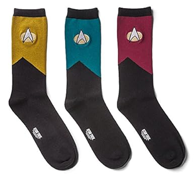 Star Trek Next Generation Uniform Multi Pack Mens Socks 3 Pack