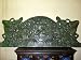 Antique Kamasutra Indian Art Carved Wood Wall Panel Queen Headboard Green Patina 72x30
