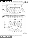 IMAGE OF Centric Parts 102.03770 102 Series Semi Metallic Standard Brake Pad