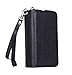 Dreams Mall(TM)New Arrival 2 in 1 Premium PU Leather Wallet Purse Case Protection for Samsung Galaxy S4 with Stand Flip Cover and Strap-Black