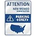 ATTENTION  FARMINGTON PARKING ONLY  PARKING SIGN USA CITY NEW MEXICO