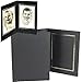 Black cardboard double photo folder frame/gold foil border sold in 25s - 4x6