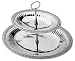 Wilton Armetale Flutes and Pearls 2-Tier Oval Server