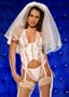 Bustier Lace Up Set Leather Lace Thong Panty Bridal Wedding 40 or 42Band Size: 40