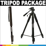 Polaroid Premium Package: Polaroid 72" Photo / Video ProPod + Deluxe Tripod Carrying Case + Additional Quick Release Plate + Polaroid 72" Photo / Video Pro Monopod For Digital Cameras & Camcorders