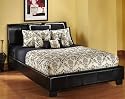 St. Lucia Bed Queen Bed Black Leather