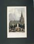 1840 Exterior View Cathedral Liege Hand Coloured Print