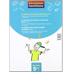Vacaciónes Santillana, matemáticas, 5 Educación