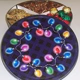Scott's Cakes Pecan Lovers Combo in a Christmas Lights Tin