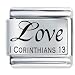 Jewelry : Corinthians 13 Love Religious Hearts Italian Charms Bracelet Link