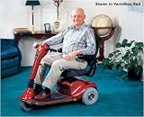 `3-Wheel Scooter-Companion II Vermillion Red 350 lb. weight capacity * Easy to disassembleIfully tra
