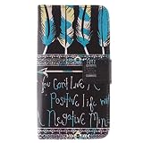 S6 Edge Case, Galaxy S6 Edge Case,Nancy's Shop *New* Fashion [Kickstand Feature] Sparkle Pattern Premium Pu Leather[Wallet Feature] Type Magnet Design Flip Protective Credit Card Holder Pouch Skin Case Cover for Samsung Galaxy S 6 Edge 2015 Smartphone (Built-in Credit Card/id Card Slot) and Screen Protector By Free (Four Feathers pattern)