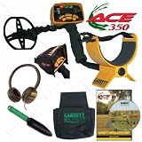 Garrett Ace 350 Metal Detector Treasure Hunter Package W/Free Headphones & DVD