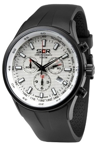 Swiss Code Red Dark Scorpion ICE WHITE - Black Chronograph for Him Swiss Made