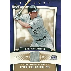 Garrett Atkins 2005 UD Trilogy Generations Future Materials Gold 75������I(16/75) / �M�����b�g �A�g�L���X