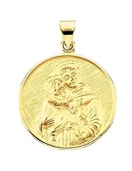 18K Yellow Gold St. Anthony of Padua Medal - 24.50mm -- LIFETIME WARRANTY