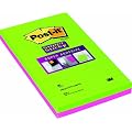 Post-It Super Sticky Notes Lined Ultra Colours Limeade, Fuschia 2 Pads 45 Sheets Per Pad 125 mm x 200 mm