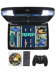Car Audio or Theater: Rockville RVD9FD-BK 9" TFT Black Flip Down Car DVD Monitor w/ USB/SD/Video Games - Audiosavings