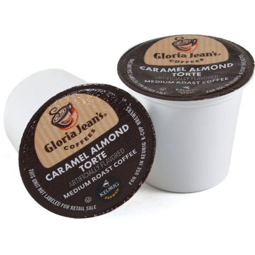 Feature Gloria Jean's Caramel Almond Torte Coffee Keurig KCups 180