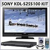 Sony BRAVIA S Series KDL 52S5100 52 Inch 1080p LCD HDTV + DVD Accessory Kit