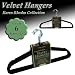 Karen Rhodes Velvet Kids Hangers, Black, Set of 6