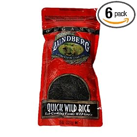 Lundberg Organic Quick Wild Rice, 8-Ounce Pouches (Pack of 6)