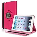 Insten 360-Degree Swivel Leather Case for Apple iPad mini, Hot Pink (PAPPIPDMLC25)