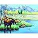 Waterhole Gathering 500pc Jigsaw Puzzle by Cynthie Fisher