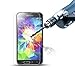 TANTEK Galaxy S5 Screen Protector, [Bubble-Free][HD-Clear][Anti-Scratch][Anti-Glare][Anti-Fingerprint] Premium Tempered Glass Screen Protector for Samsung Galaxy S5, [1Pack]