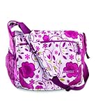 JanSport Elefunk - Printed Core Series Messenger Bag, White/Plum Violet Tree Flower