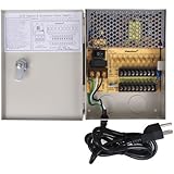 VideoSecu Key Lock 9 Channel Output 12 V DC CCTV Distributed Power Supply Box for Security Camera WK9