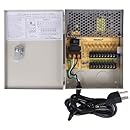 VideoSecu Key Lock 9 Channel Output 12 V DC CCTV Distributed Power Supply Box for Security Camera WK9