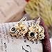 Kaariag Punkin Flower Shape Dew Crystal Colored Glaze Earring