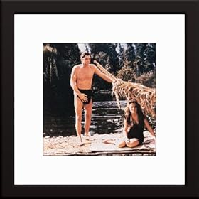 Johnny Weissmuller and Margaret O'sullivan Custom Framed And Matted Color Photo Total... by StarFramers