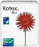Kotex Curved Maxi Pads, Double Pack, Case of Six-44 Counts (264 Pads)