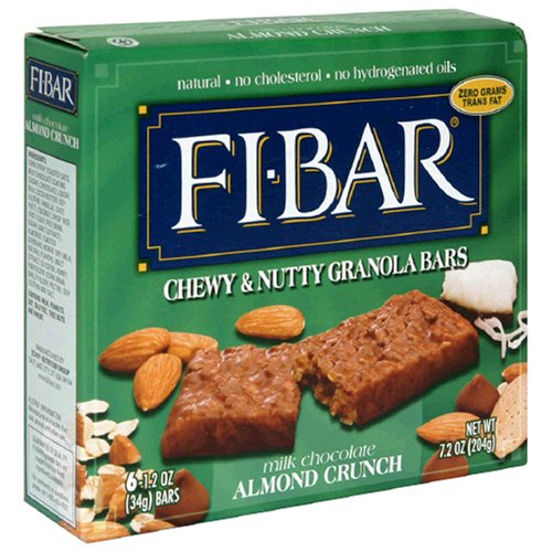 Fi-Bar Chewy Nutty Cocoa Almond Bar, 7.2-Ounce Unit (Pack of 6) by Fi-Bar