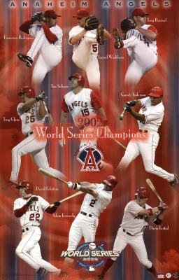 (22x35) Los Angeles Angels of Anaheim 2002 World Series Champions Sports Poster Print