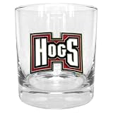 Arkansas Razorbacks NCAA Double Rocks Glass