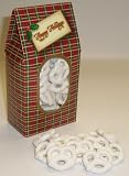 Scott's Cakes Yogurt Pretzels 1/2 Pound Standing Christmas Plaid Box
