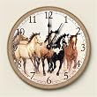 Wood clock~Stepping Out~Artworks Home Accents~ large kitchen wall Clocks~256
